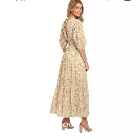 NWT- Significant Other Adele - Rosalie Print Yellow Floral Maxi Dress Size 2 - Picture 2 of 15